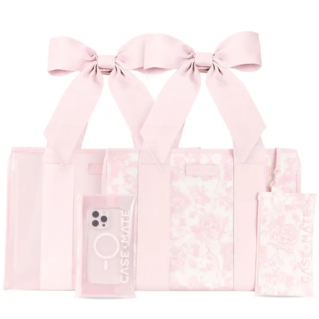 CASE-MATE Bundles The Tote Duo lot de deux sacs Jelly Tote à nœuds roses