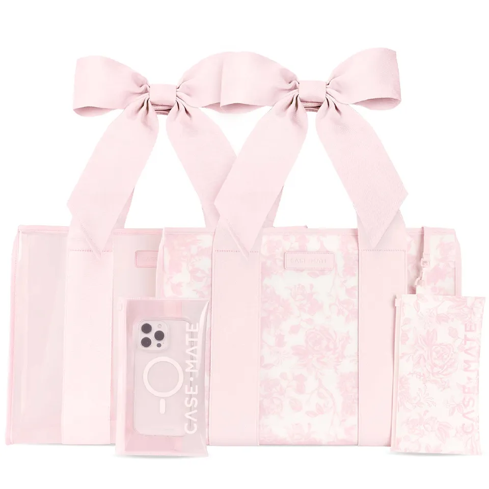 CASE-MATE Bundles The Tote Duo lot de deux sacs Jelly Tote à nœuds roses