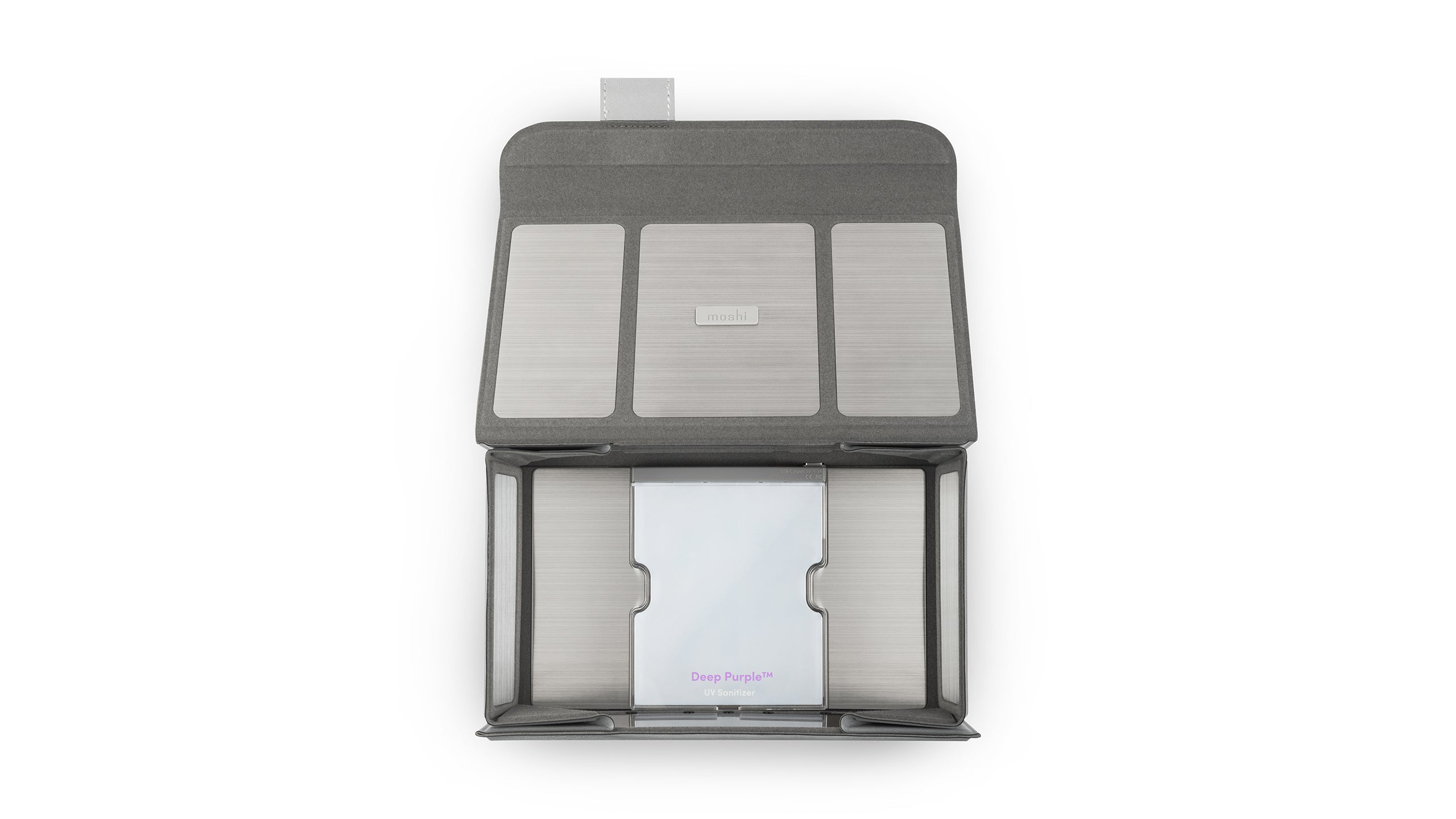 Moshi Wellness Deep Purple™ UV Sanitizer désinfecteur UV gris pliable