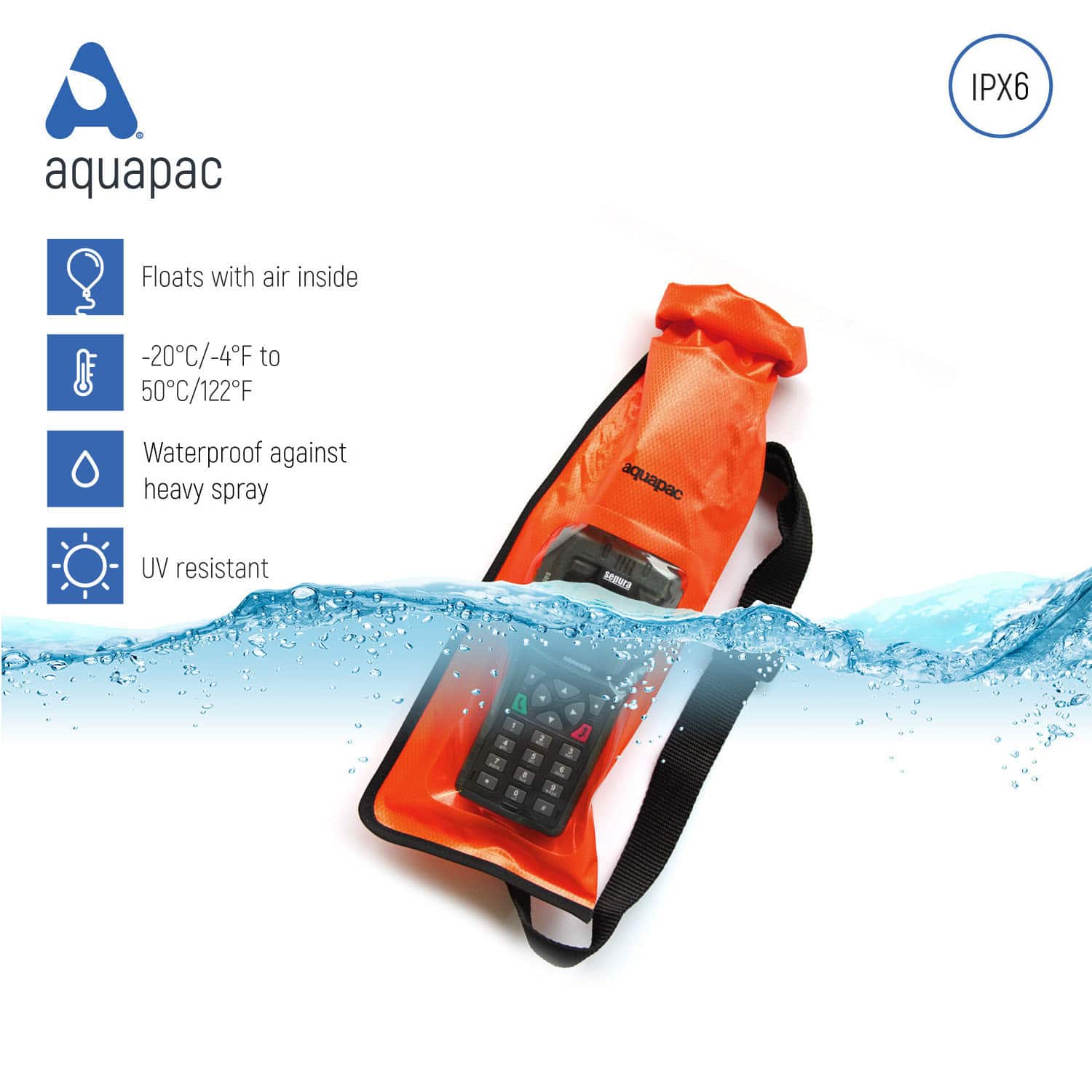 Aquapac 2-Way VHF Radios StormProof VHF étui radio IPX6