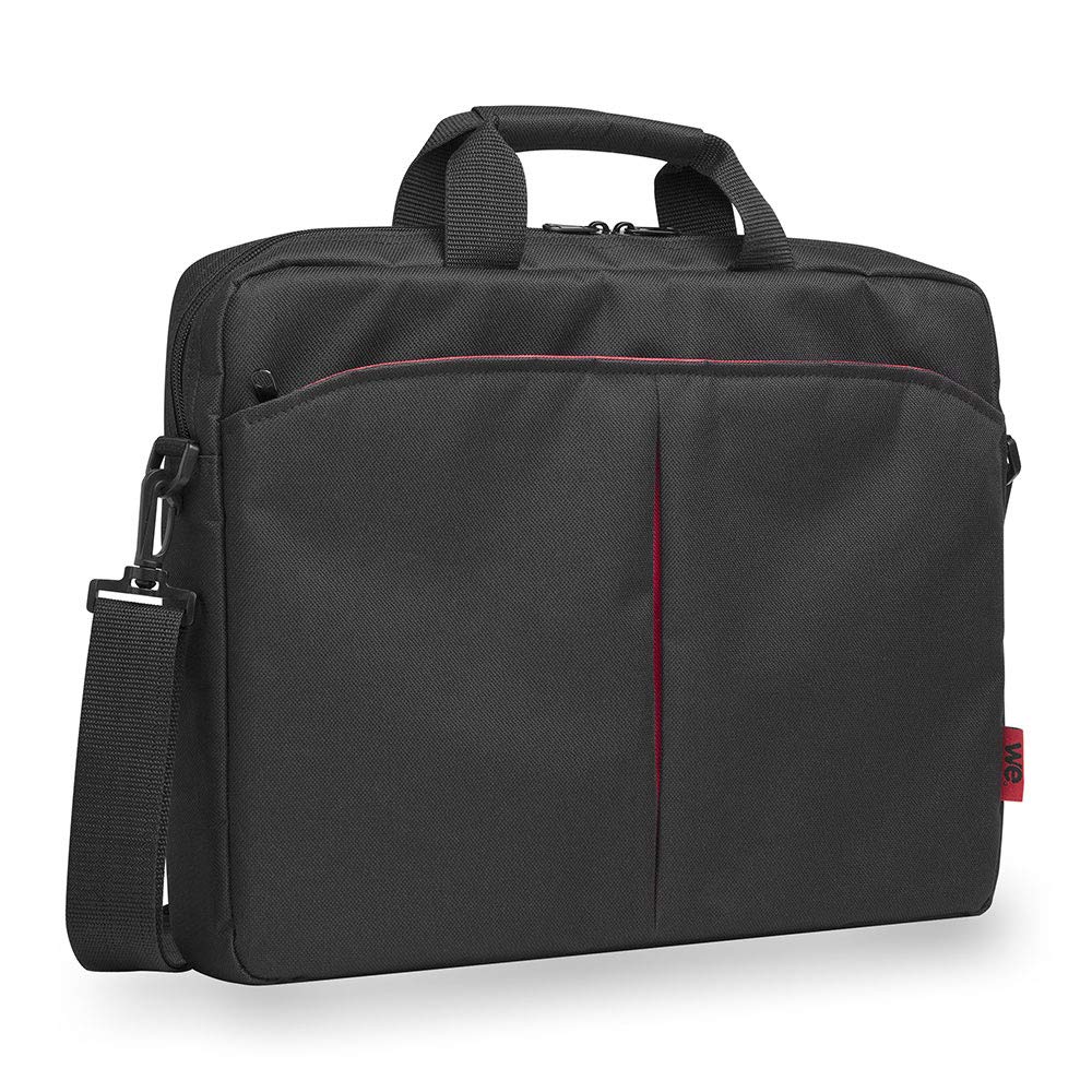 WE Informatique Classic sacoche ordinateur 14 pouces noir rouge rembourrée