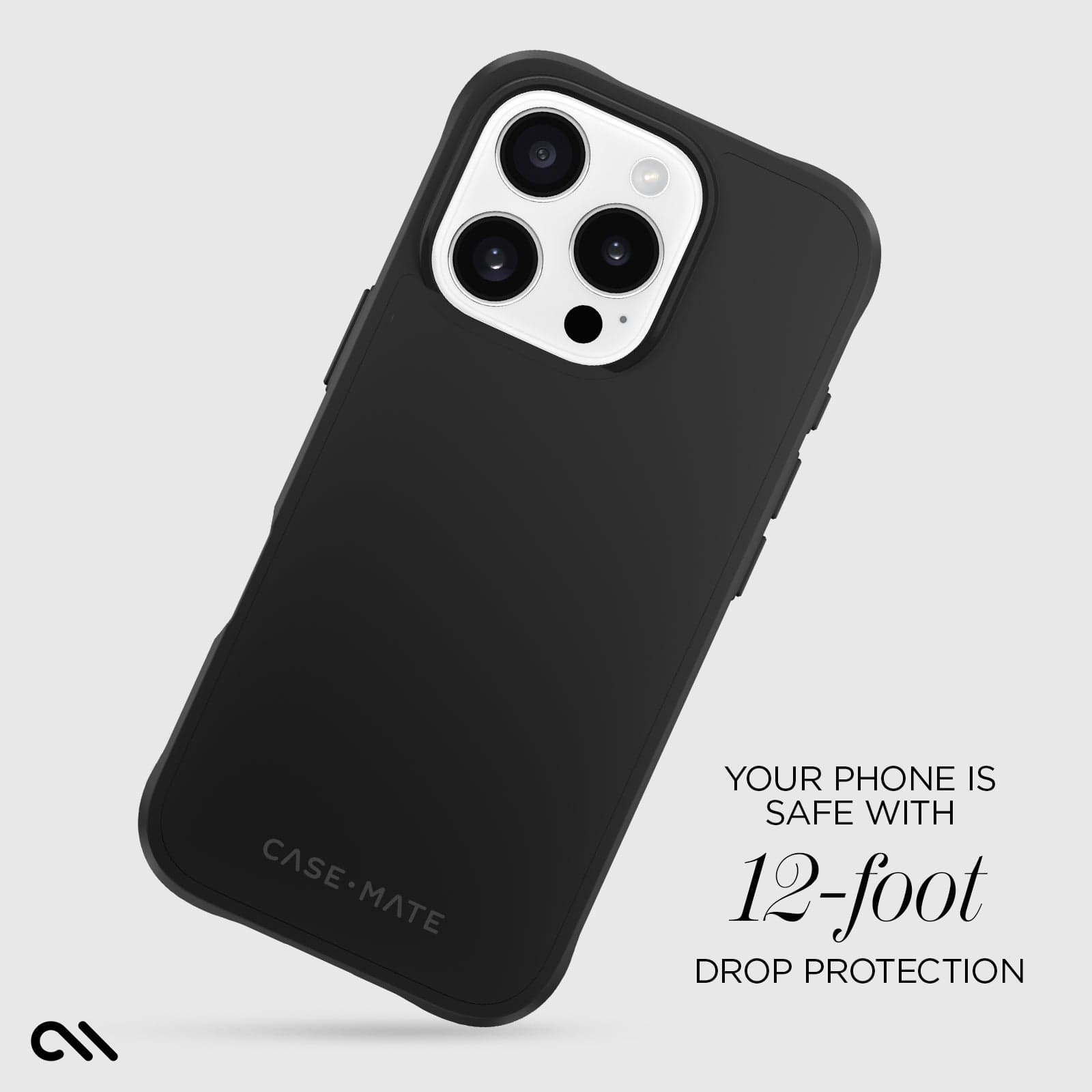 CASE-MATE Phone Cases Tough Black MagSafe coque iPhone 16 Pro noire