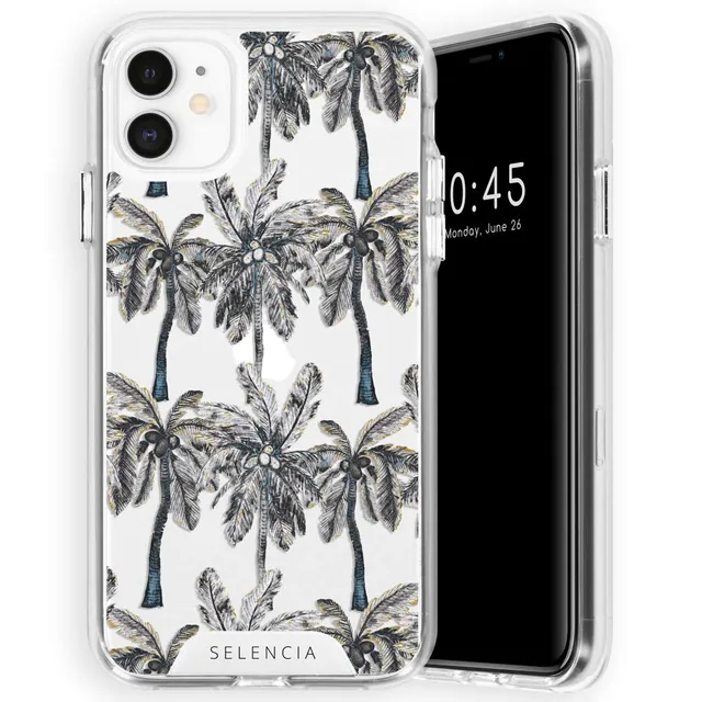 Selencia Coque arrière Zarya Feathers coque Palmtree anti-chute