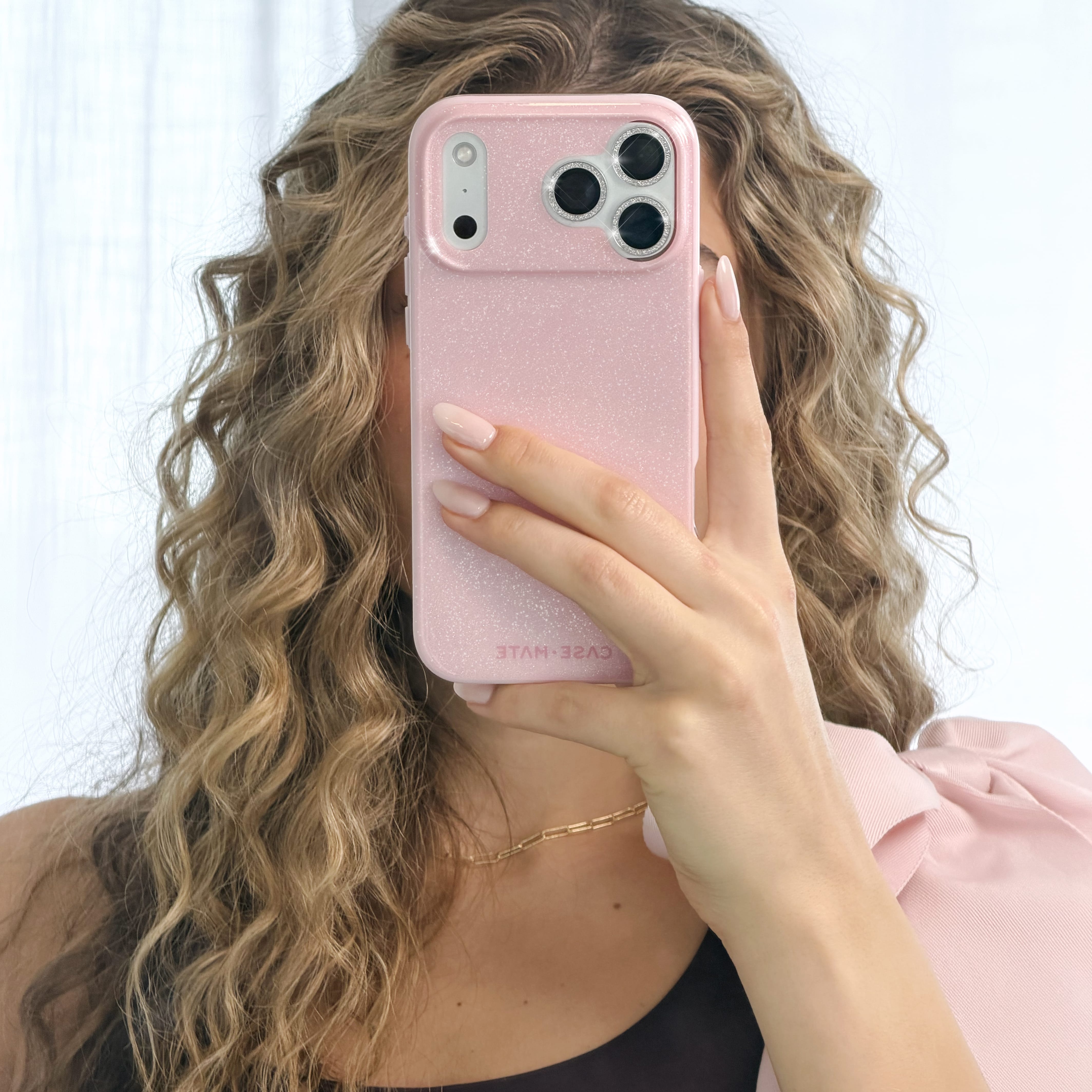 CASE-MATE Phone Cases Ballet Pink Twinkle MagSafe - iPhone 17 Pro coque rose