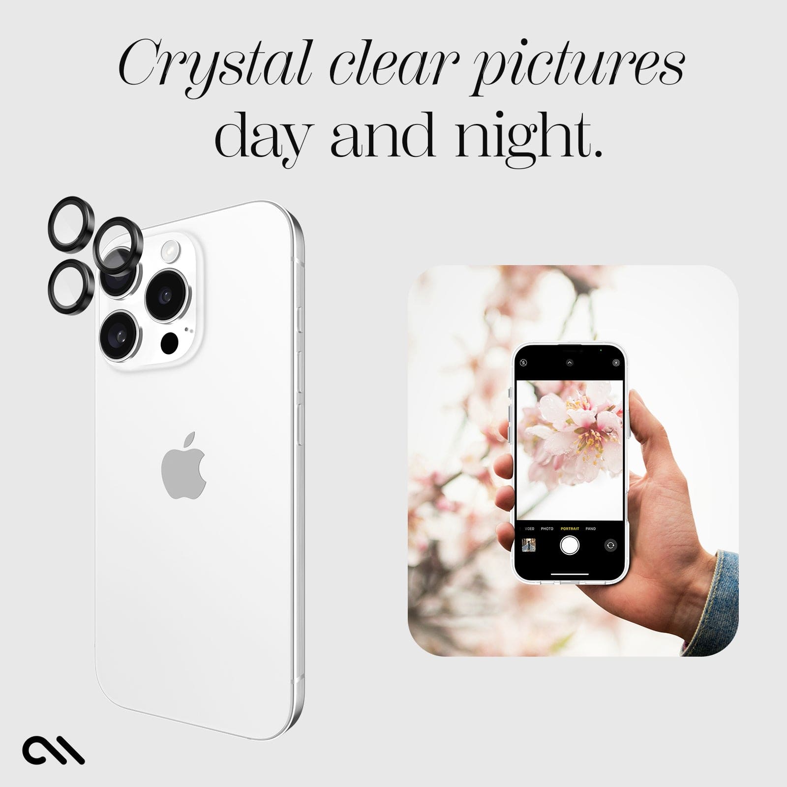 CASE-MATE Lens Protectors Camera Lens Protector protection caméra iPhone 16 Pro / 16 Pro Max noire