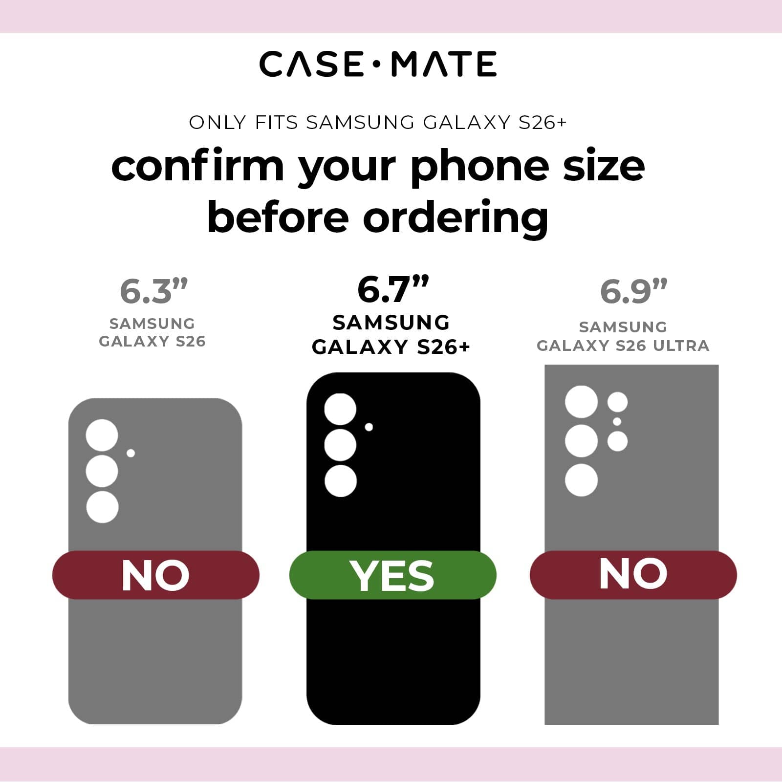 CASE-MATE Lens Protectors Camera Lens Protector Galaxy S26+ noir verre trempé