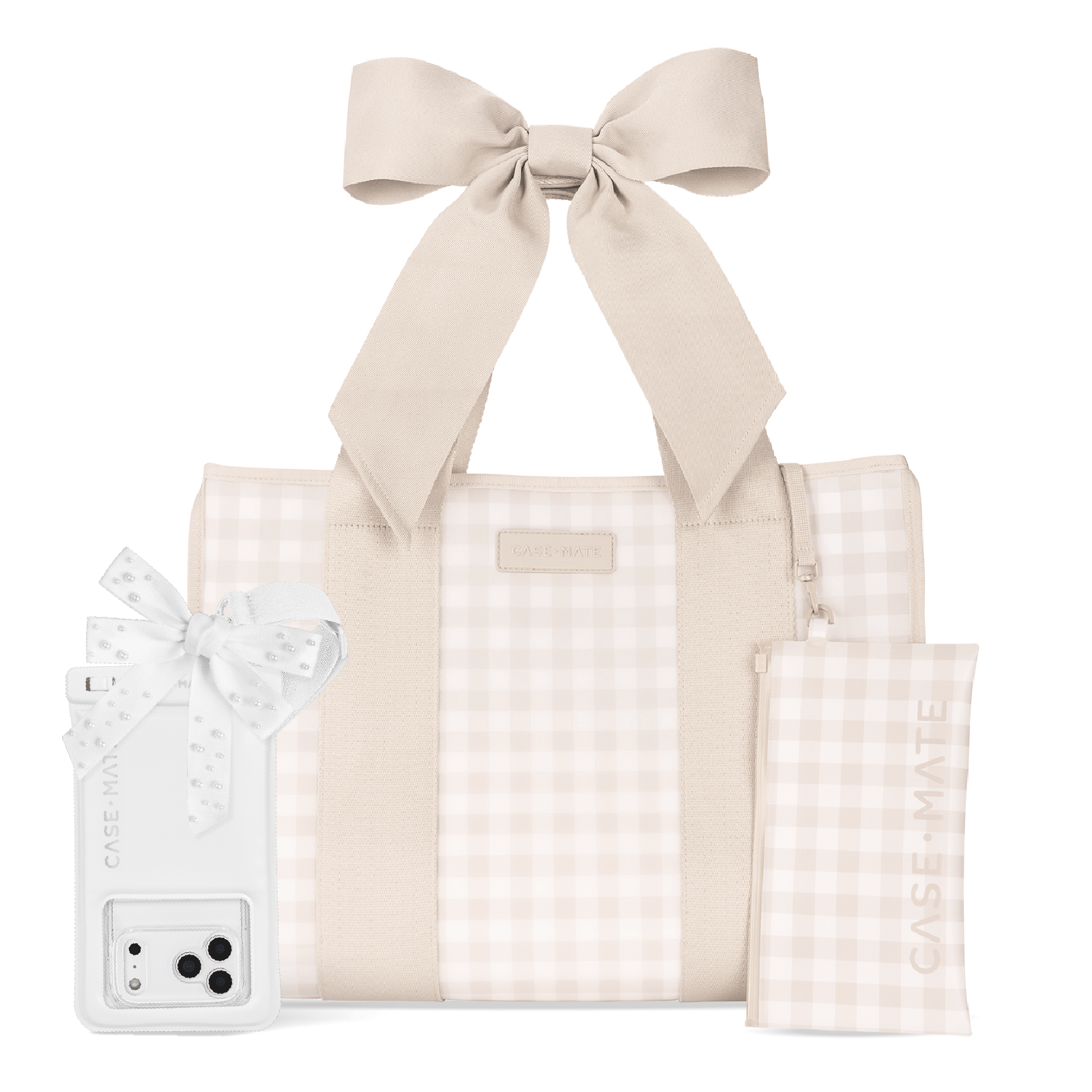 CASE-MATE The Essential Jelly Bundle sac et pochette étanche Latte Gingham