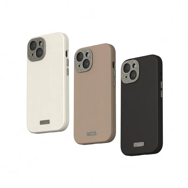MOSHI Cases Napa Hardshell Case MagSafe coque iPhone 15 Pro Max noire en cuir végétal