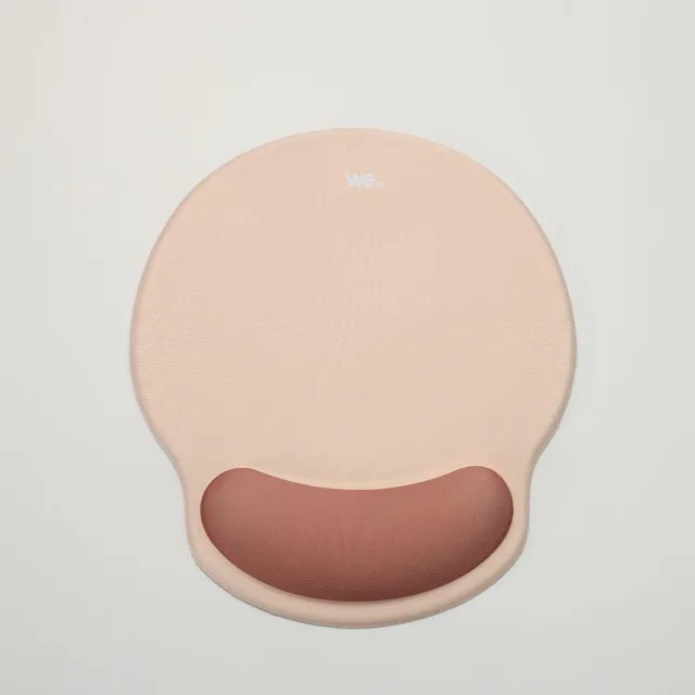 WE WE POP Tapis de souris avec repose-poignet bicolore beige et marron en tissu