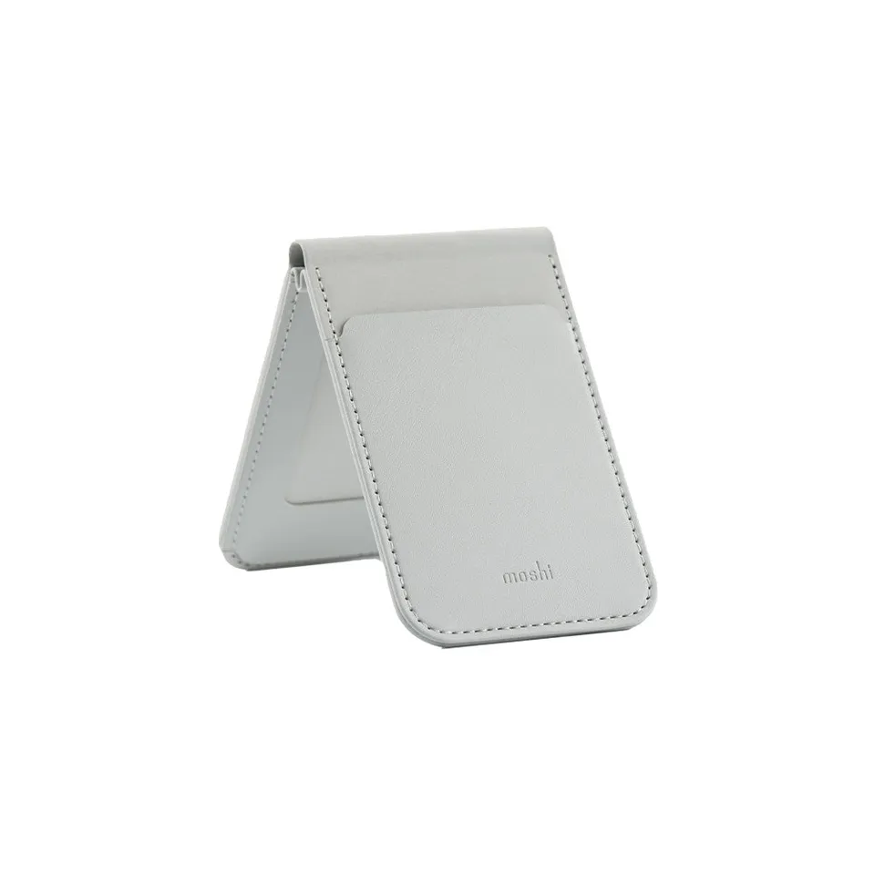Moshi Accessories Magnetic Mirror Wallet Stand porte-cartes miroir et support Foggy Gray