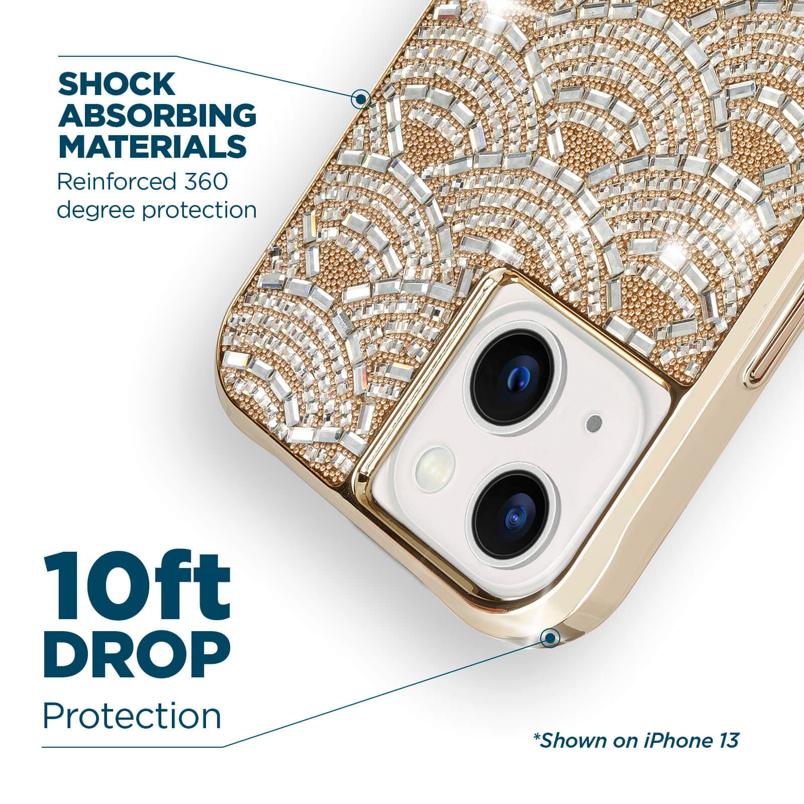 CASE-MATE Phone Cases Brilliance Chandelier coque iPhone 14 Plus cristaux