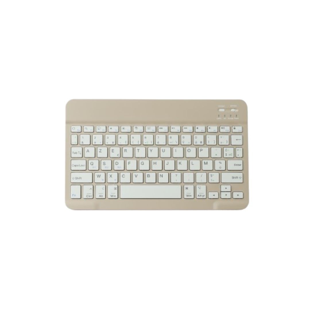 WE WE POP étui tablette avec clavier Bluetooth beige 9–11 pouces AZERTY