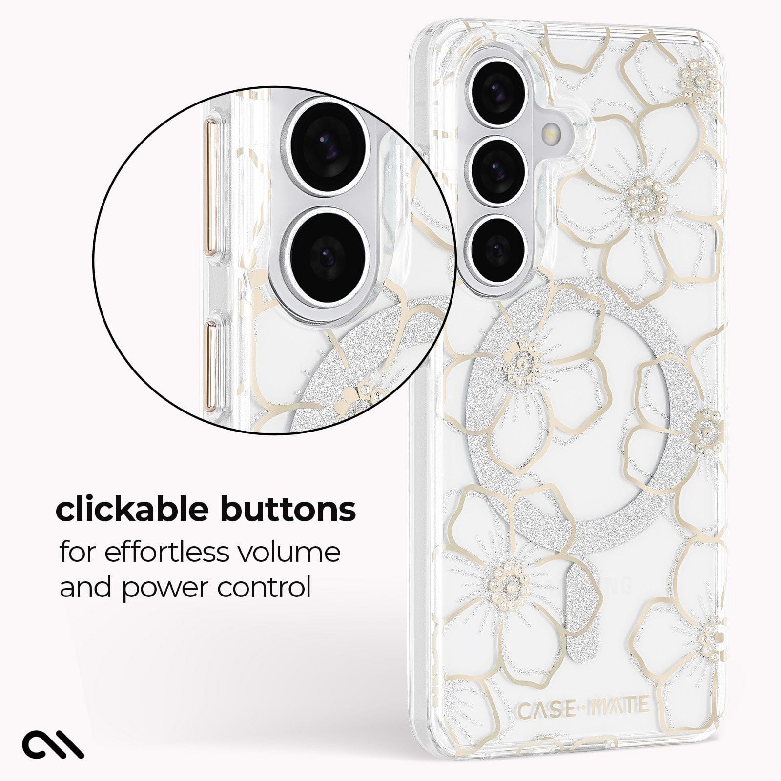 CASE-MATE Phone Cases Floral Gems with Magnet coque Galaxy S26 Floral Gems magnétique