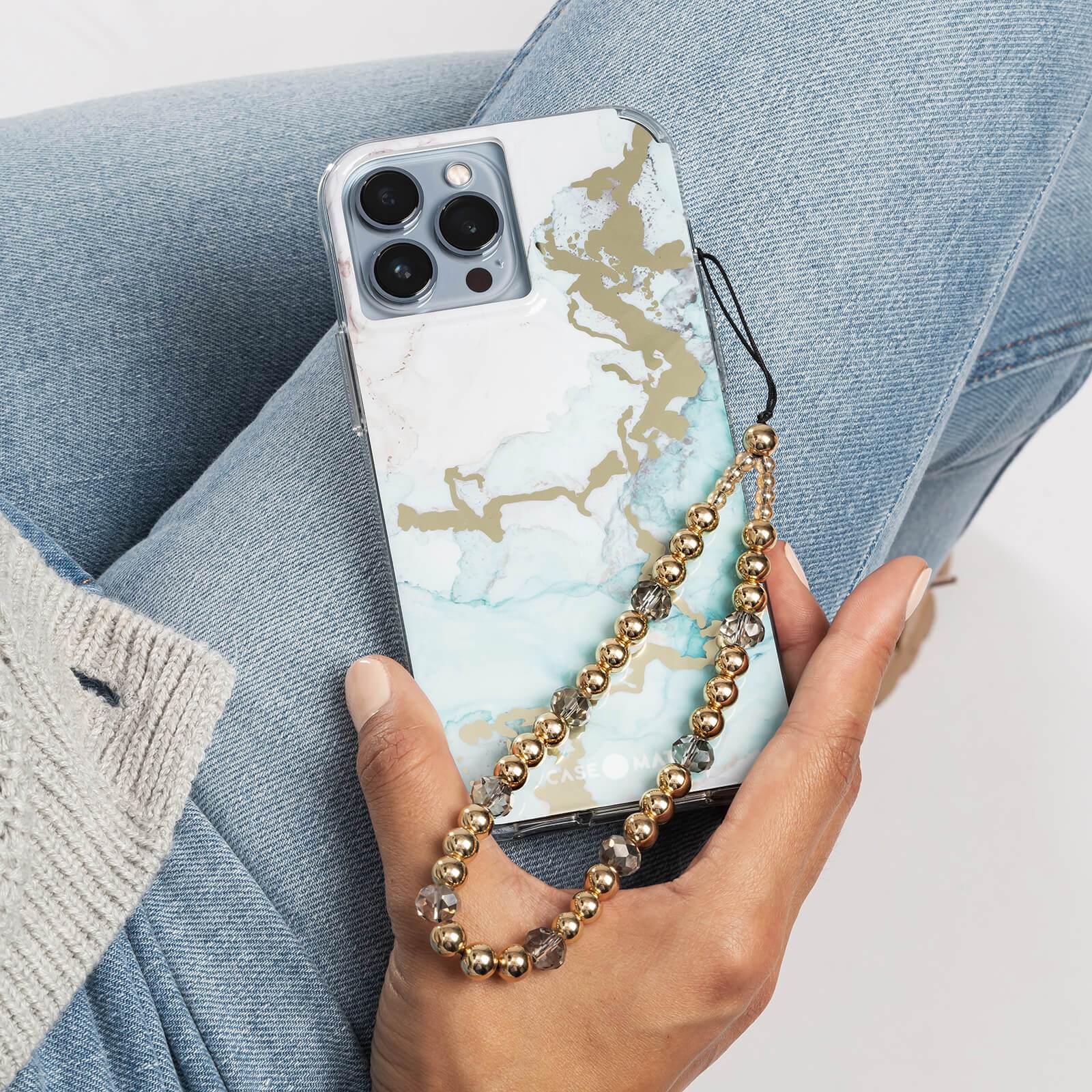 CASE-MATE Phone Cases Ocean Marble coque iPhone 13 Pro bleue antichoc
