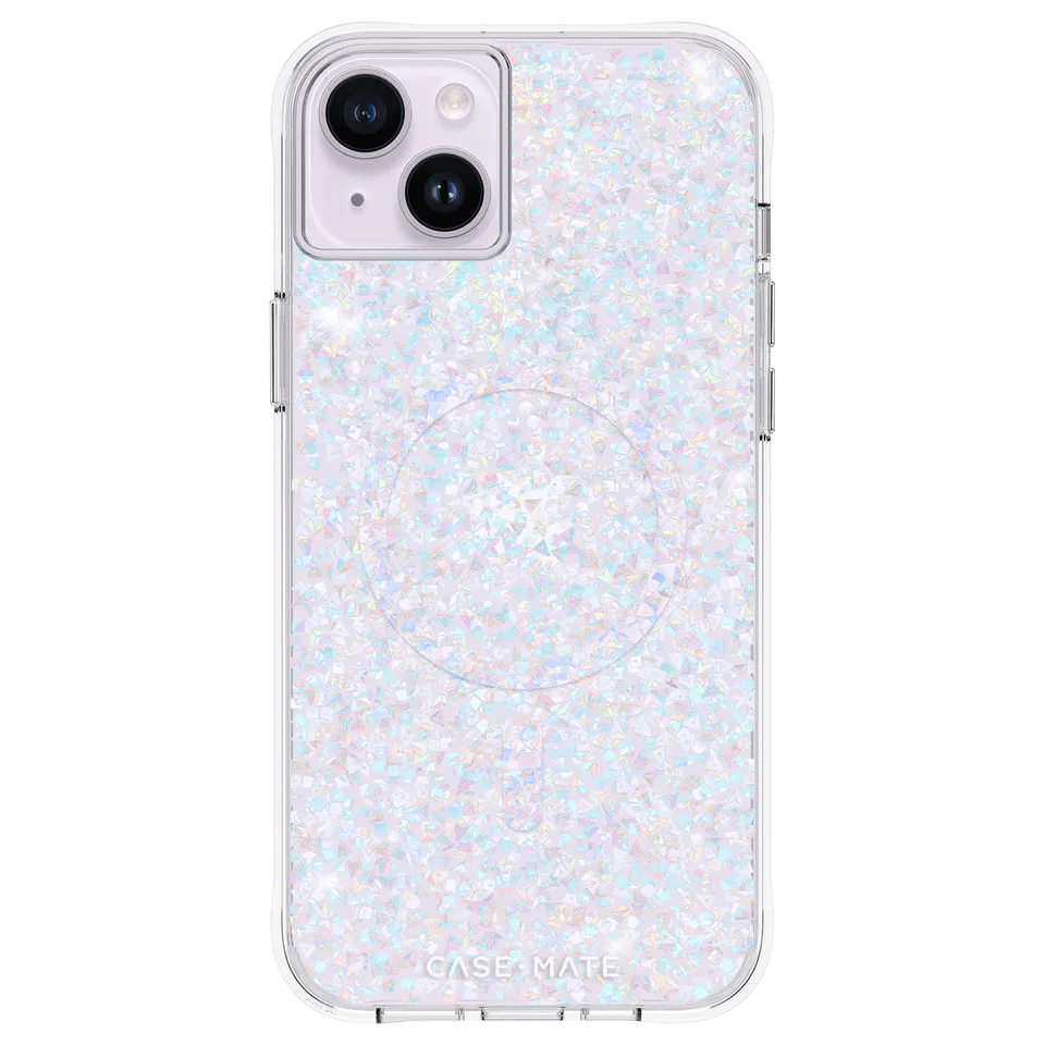 CASE-MATE Phone Cases Twinkle Diamond (MagSafe) coque iPhone 14 Plus argentée