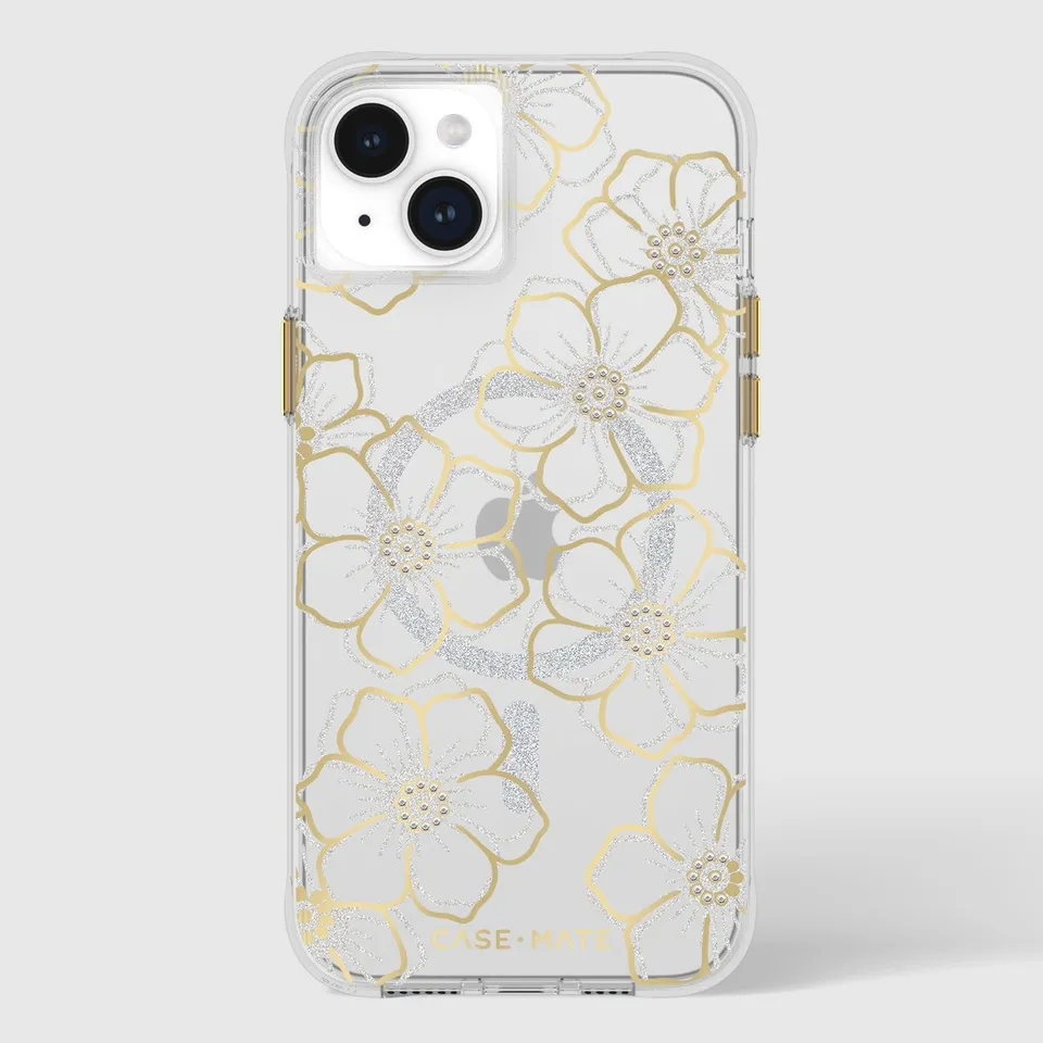 CASE-MATE Phone Cases Floral Gems MagSafe - iPhone 15 Plus coque à fleurs