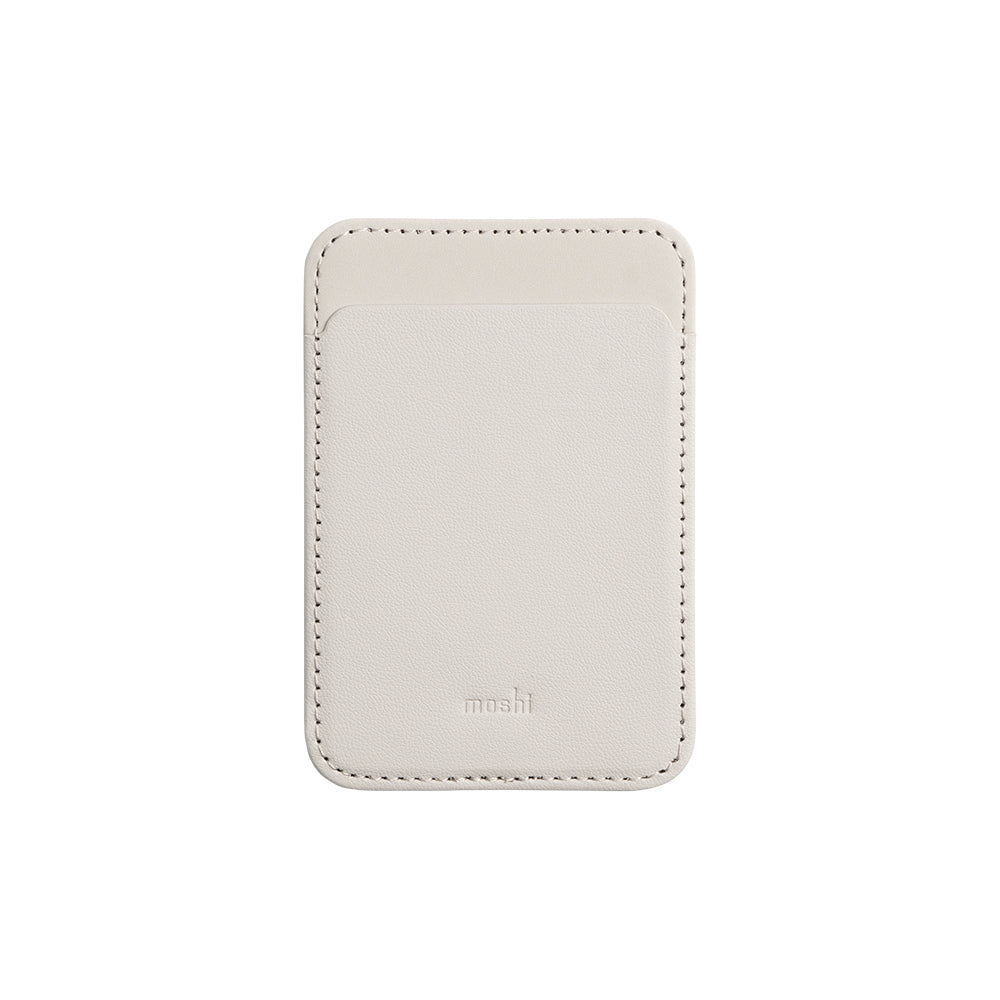 Moshi Wallets Magnetic Slim Wallet (MagSafe & Qi2 Compatible) - Mist Haven Edition portefeuille magnétique gris