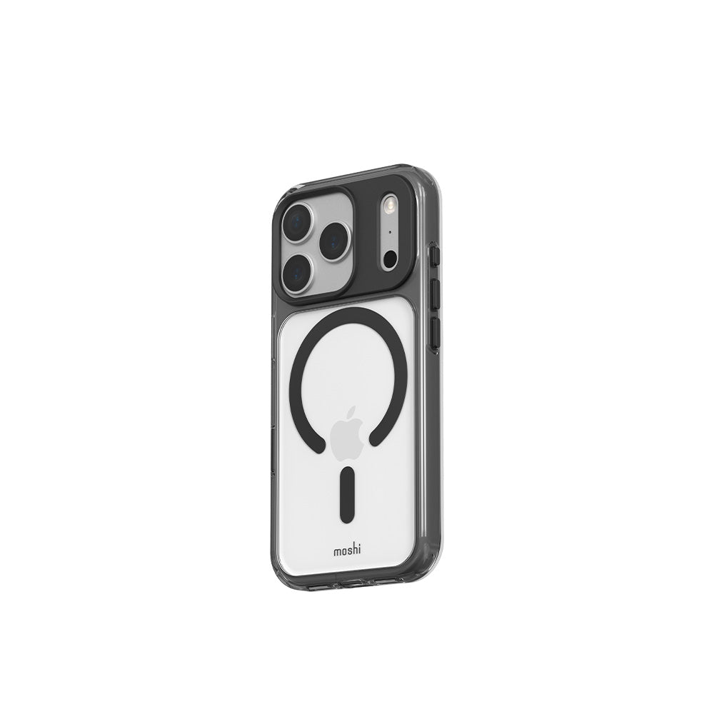 MOSHI Cases iGlaze Hardshell Case coque iPhone 18 Pro Luna Silver magnétique