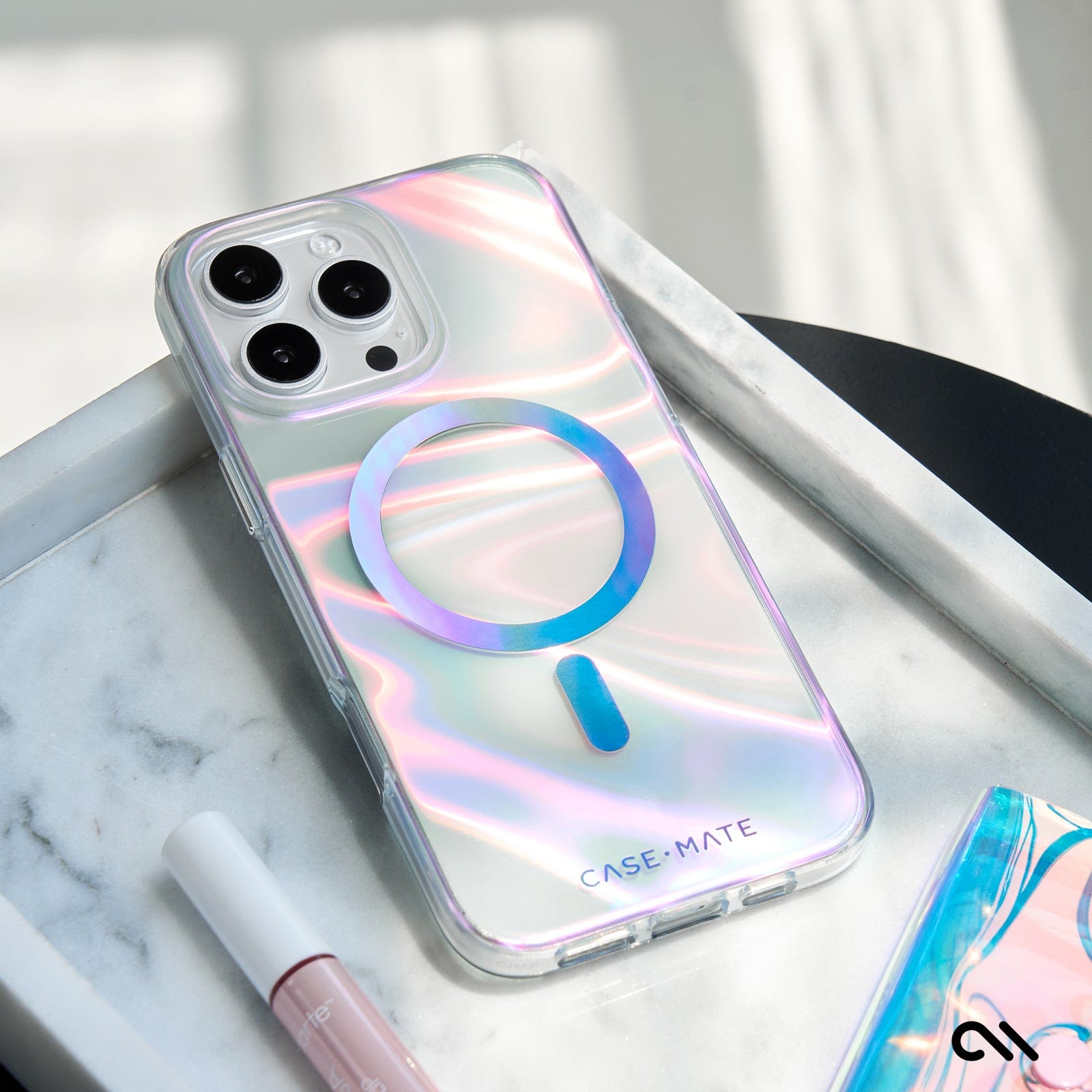 CASE-MATE Phone Cases Soap Bubble MagSafe iPhone 16 Pro Max coque irisée