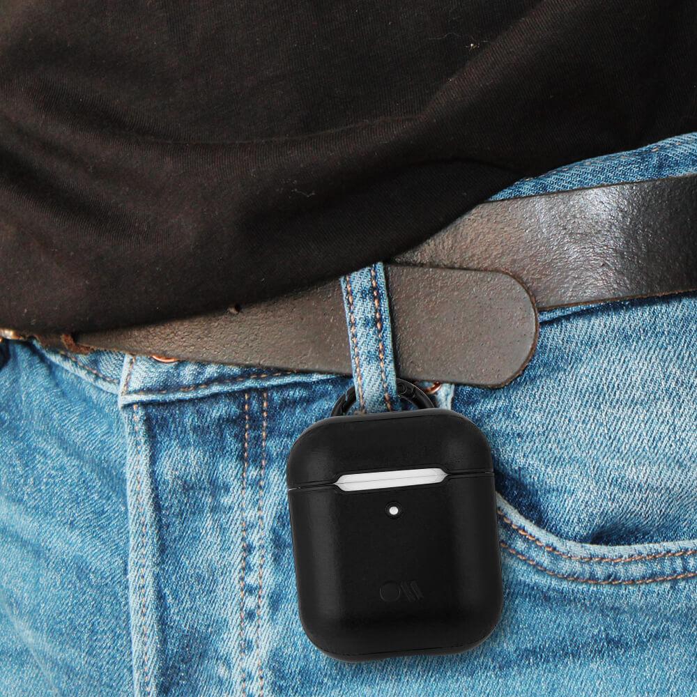 CASE-MATE AirPods Cases Leather étui AirPods noir