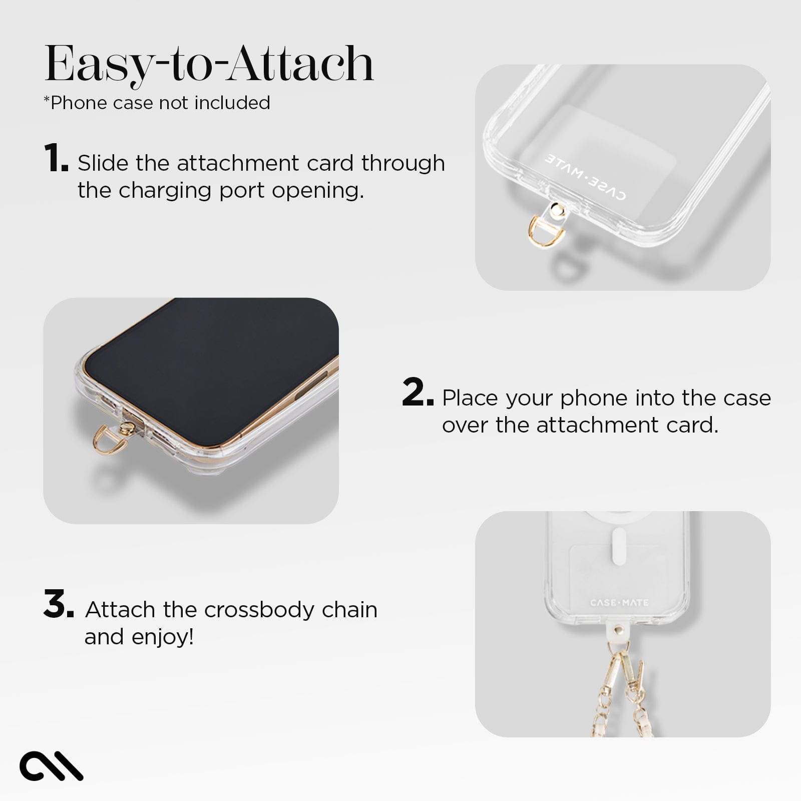 CASE-MATE Phone Accessories Phone Crossbody bandoulière Gold/Tan