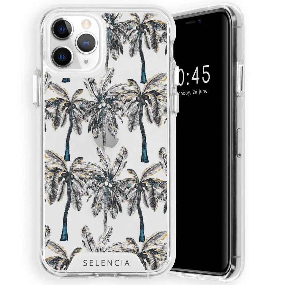 SELENCIA Zarya Fashion Back Cover coque iPhone 11 Pro Palmtree antichoc