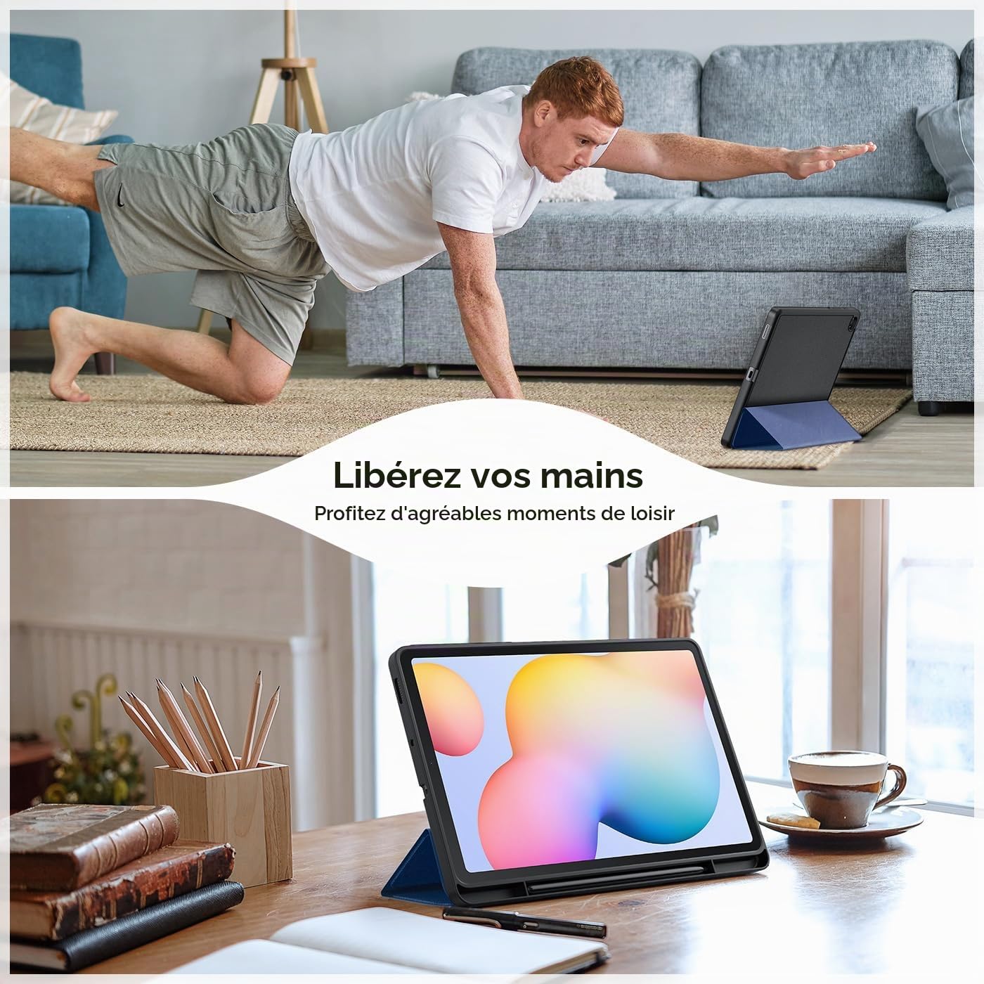 Dux Ducis Domo Series coque Samsung Galaxy Tab S6 Lite 10,4 pouces bleu