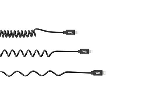 WE Cables câble USB Lightning 2 m noir torsadé