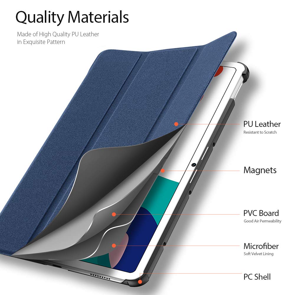Dux Ducis Domo Series coque Huawei MatePad 10.4 bleue support
