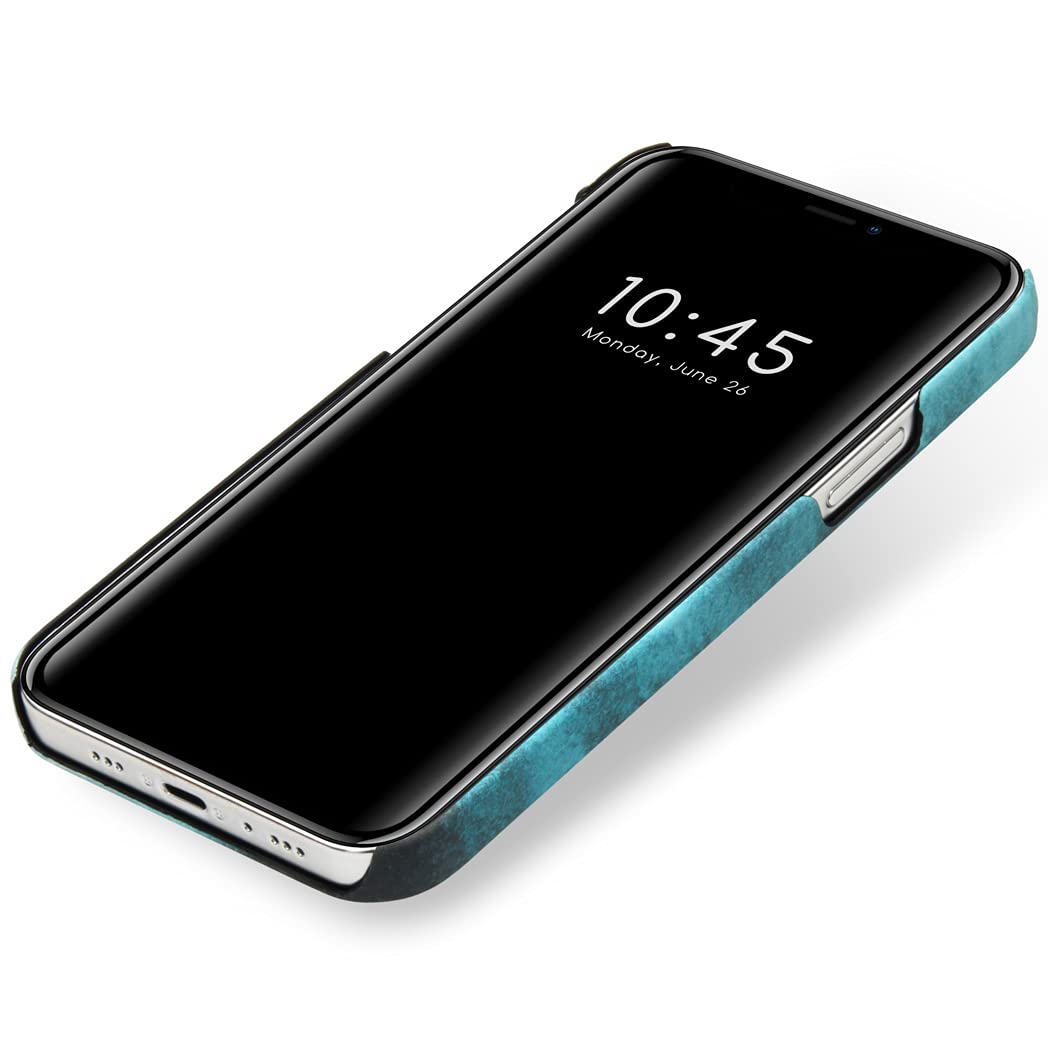 Selencia Maya coque arrière iPhone 12 et 12 Pro bleu air, Qi