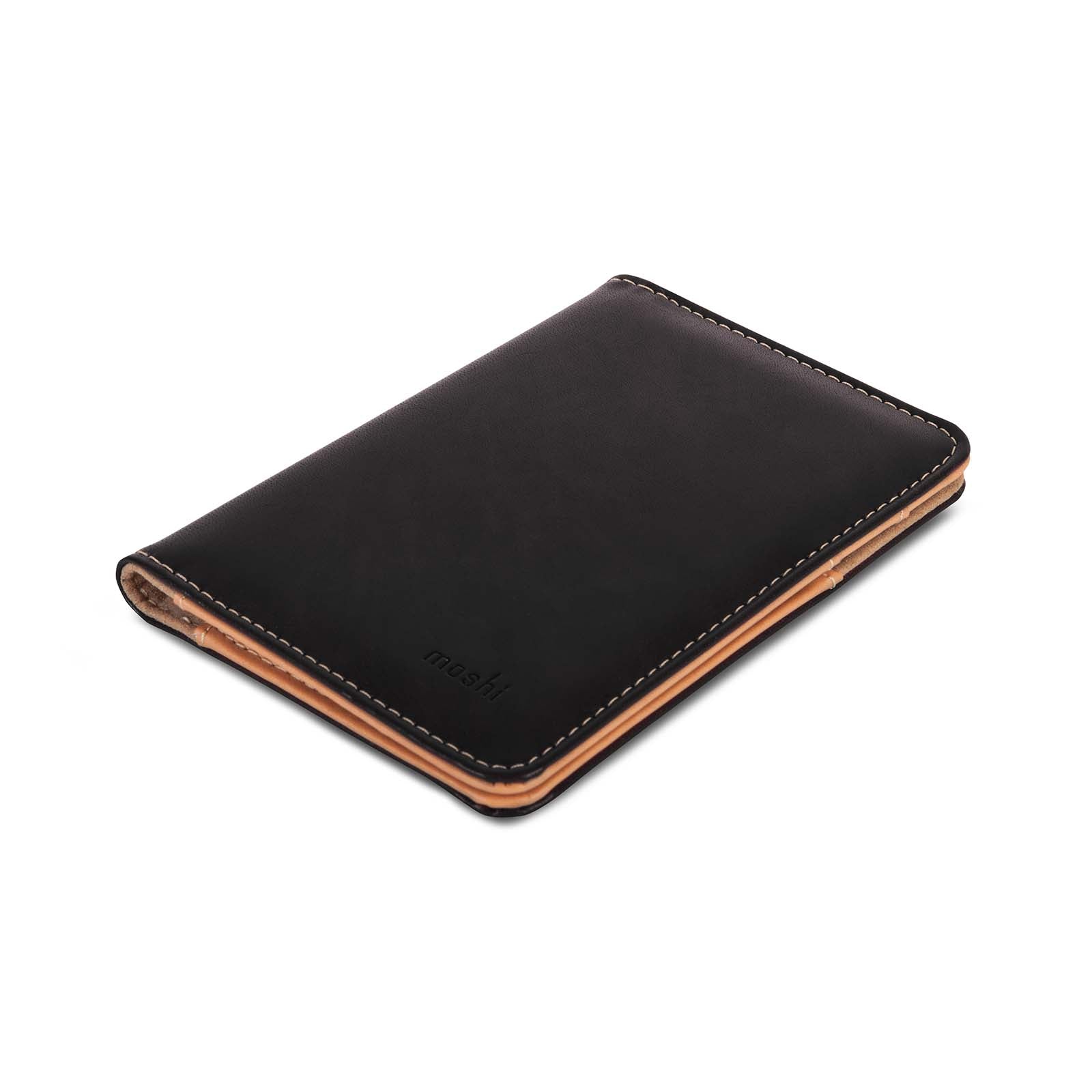 MOSHI Card Holders and Keychains Vegan Leather Passport Holder porte-passeport Oak Brown