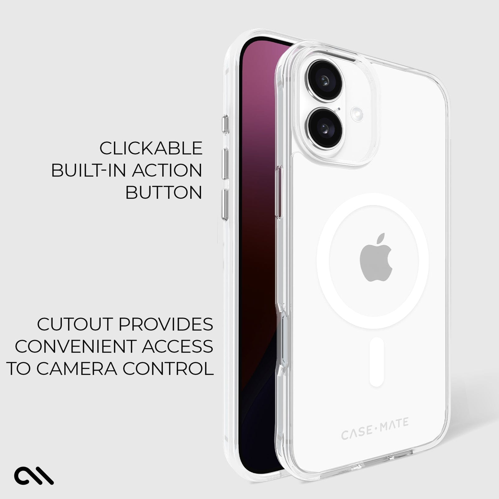 CASE-MATE Tough Clear MagSafe coque iPhone 16 Plus transparente