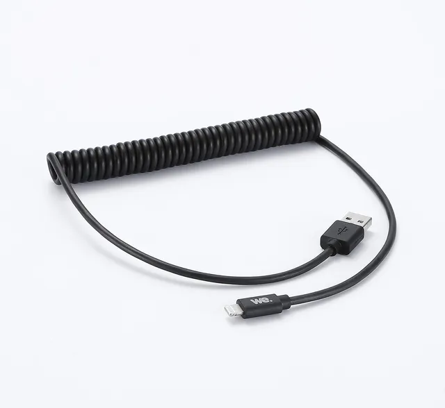 WE Cables câble USB Lightning 2 m noir torsadé