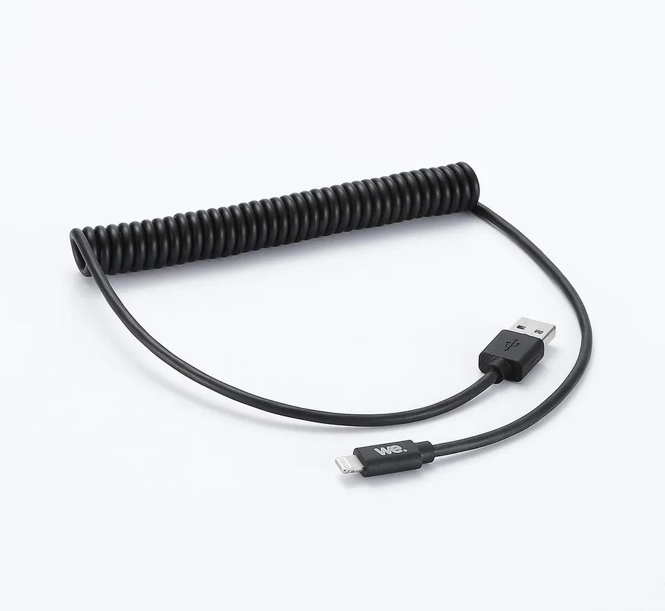 WE Cables câble USB Lightning 2 m noir torsadé