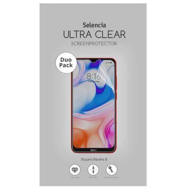 SELENCIA Film de protection d'écran Xiaomi Redmi 8 lot de 2 transparent
