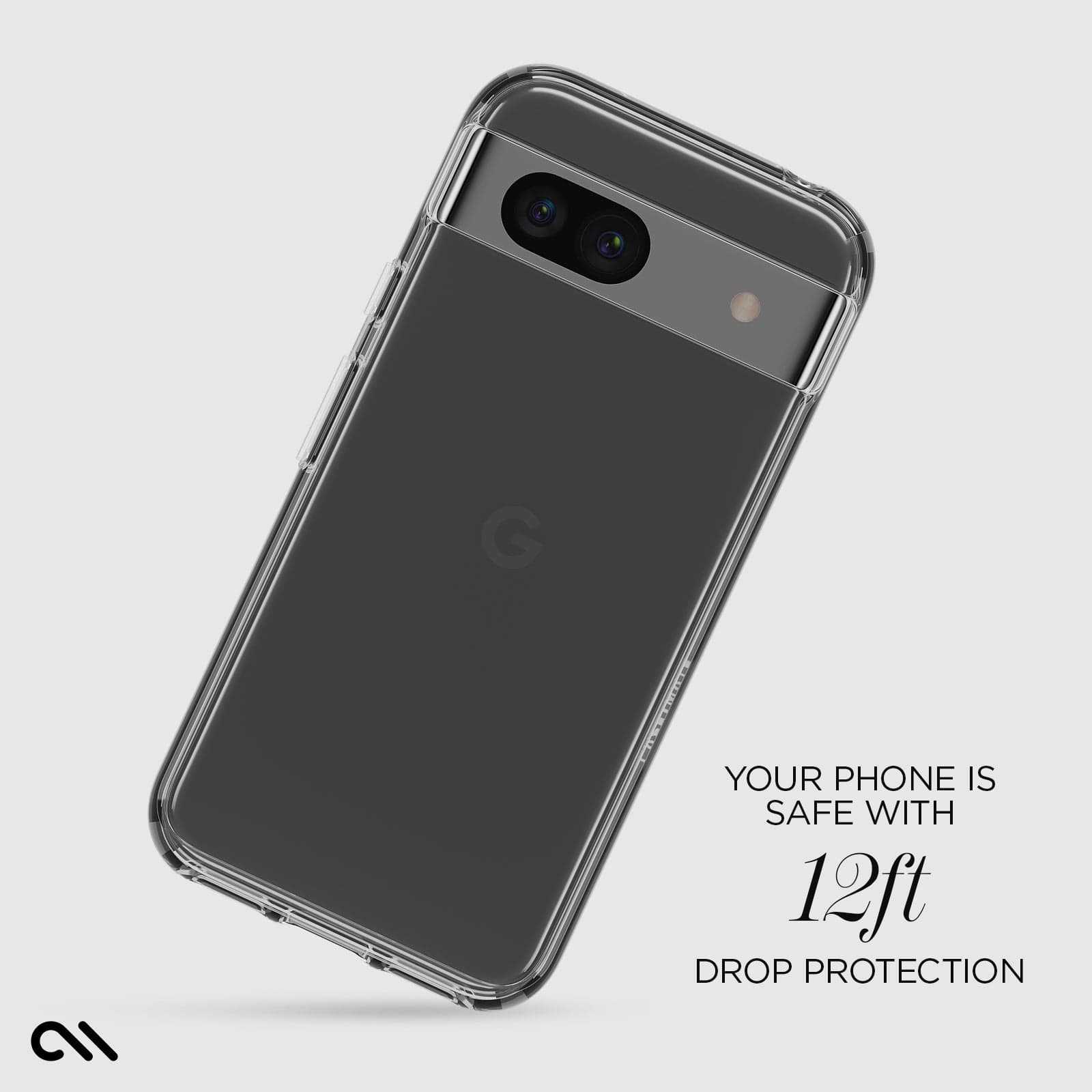 CASE-MATE Signature Clear coque Pixel 8a transparente antichoc