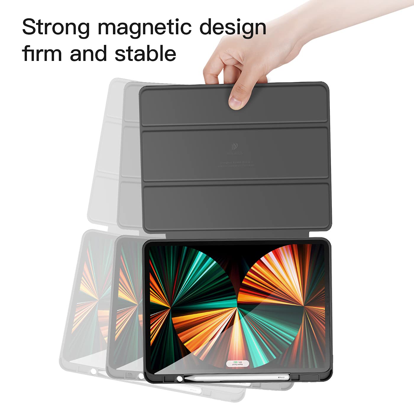 Dux Ducis Magi Series coque iPad Pro 12,9 pouces 2020-2022 noire magnétique