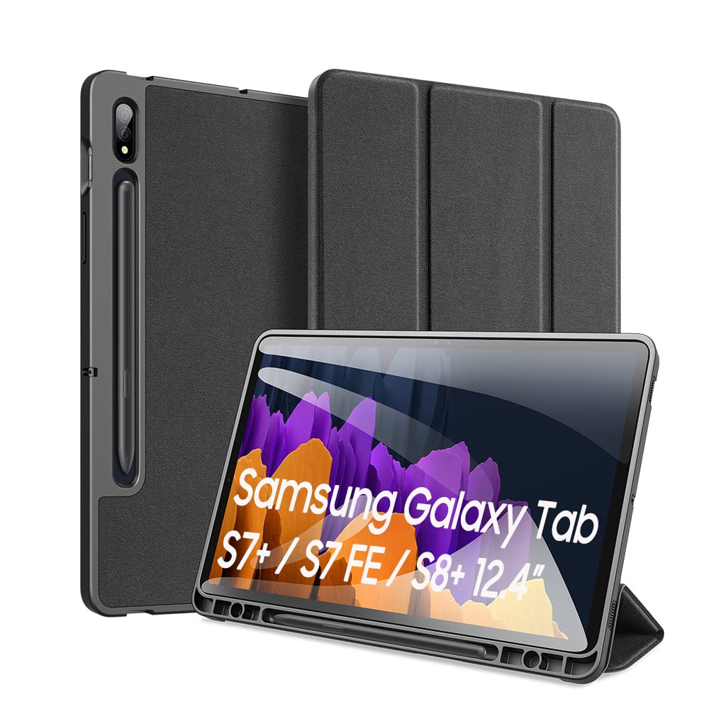 Dux Ducis Domo Series étui Tab S8+ S7 FE S7+ noir support