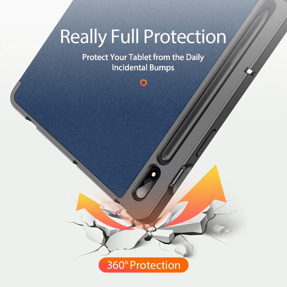 Dux Ducis Domo Series étui Tab S8+ S7 FE S7+ bleu support