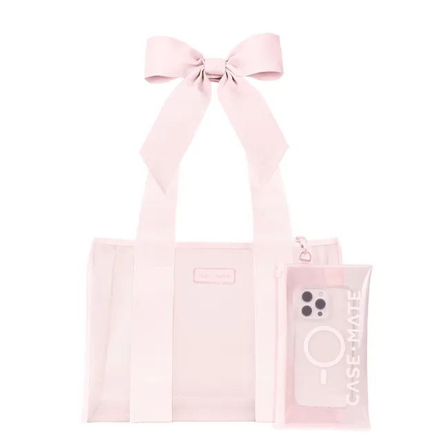 CASE-MATE Jelly Totes Jelly Tote Bag - Medium sac cabas moyen Ballet Pink Bow