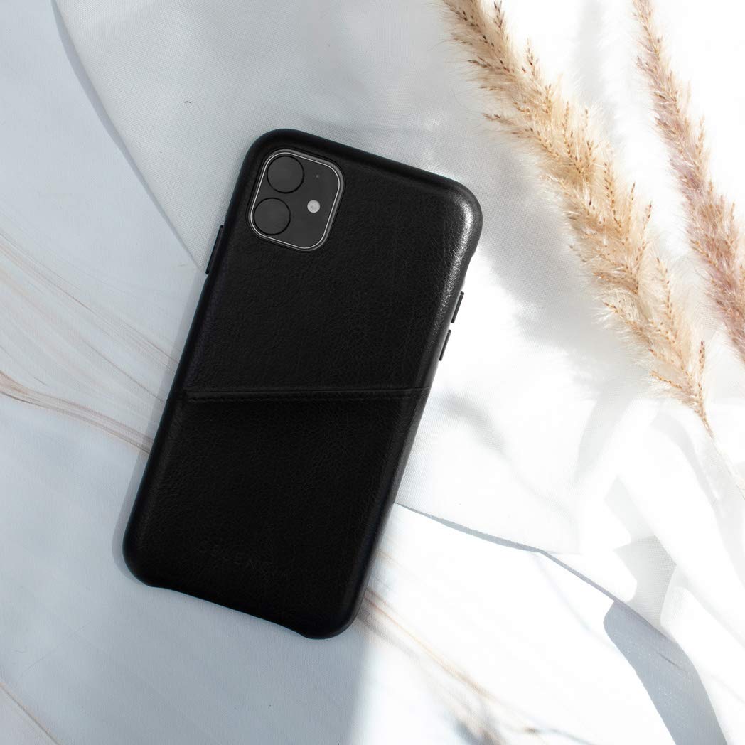 SELENCIA Vayu coque iPhone noir porte-carte