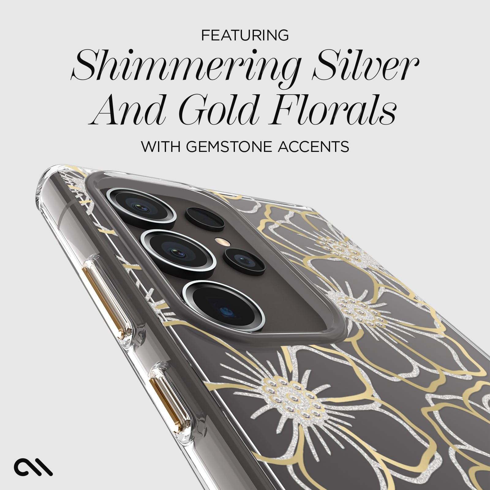 CASE-MATE Phone Cases Floral Gems coque Galaxy S24 Ultra motif floral