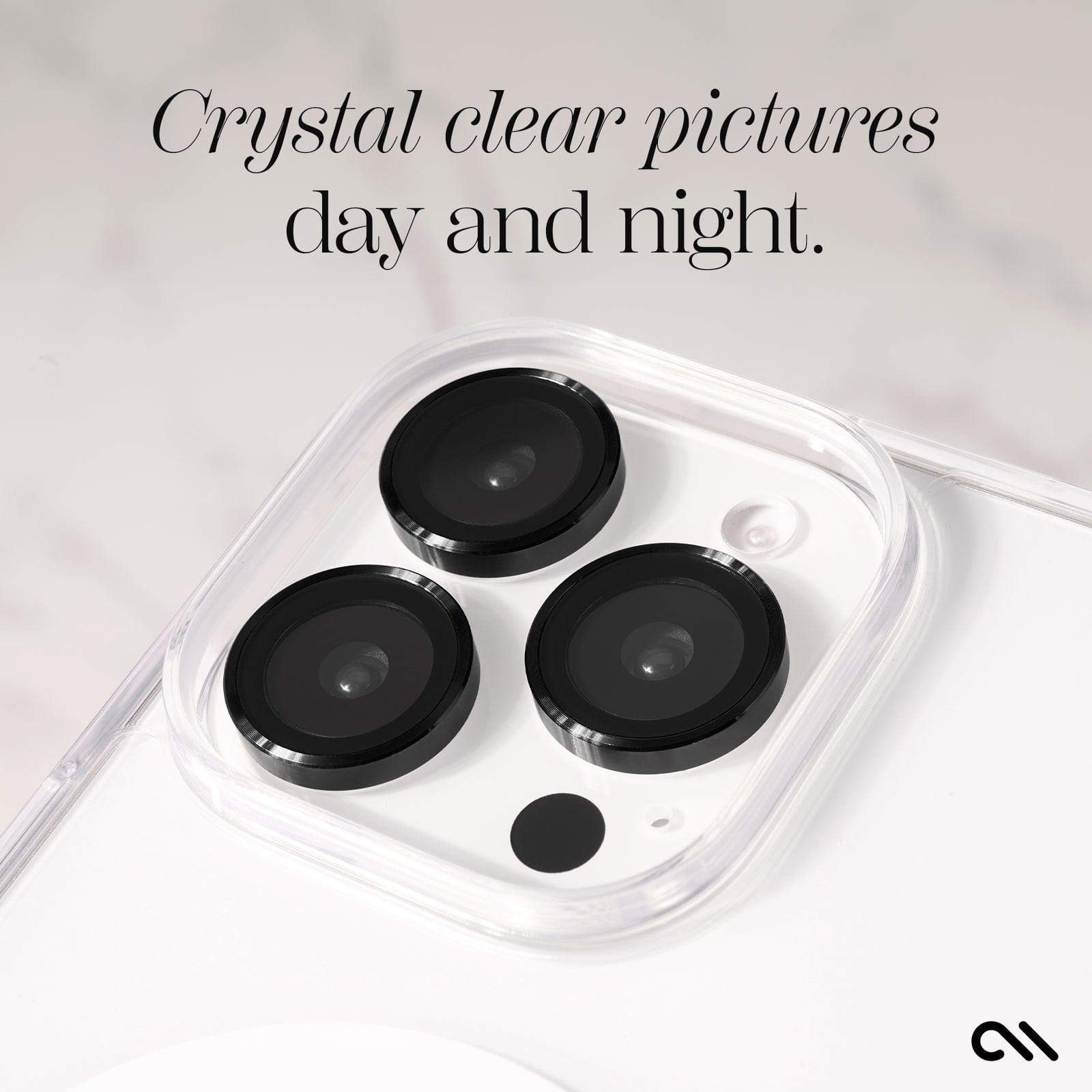 CASE-MATE Lens Protectors Camera Lens Protector protection caméra iPhone 16 Pro / 16 Pro Max noire