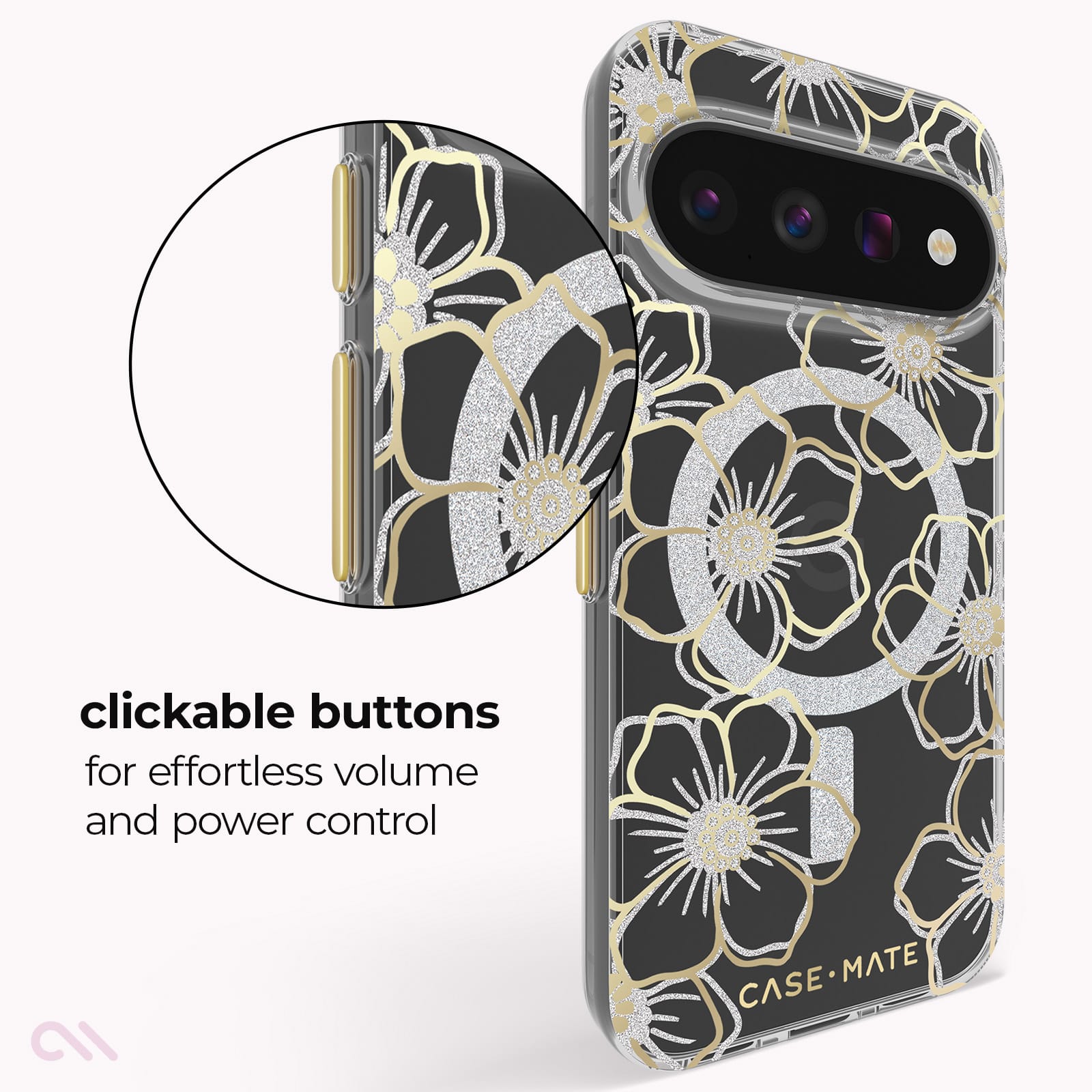 CASE-MATE Phone Cases Floral Gems coque Pixel 11 Pro florale