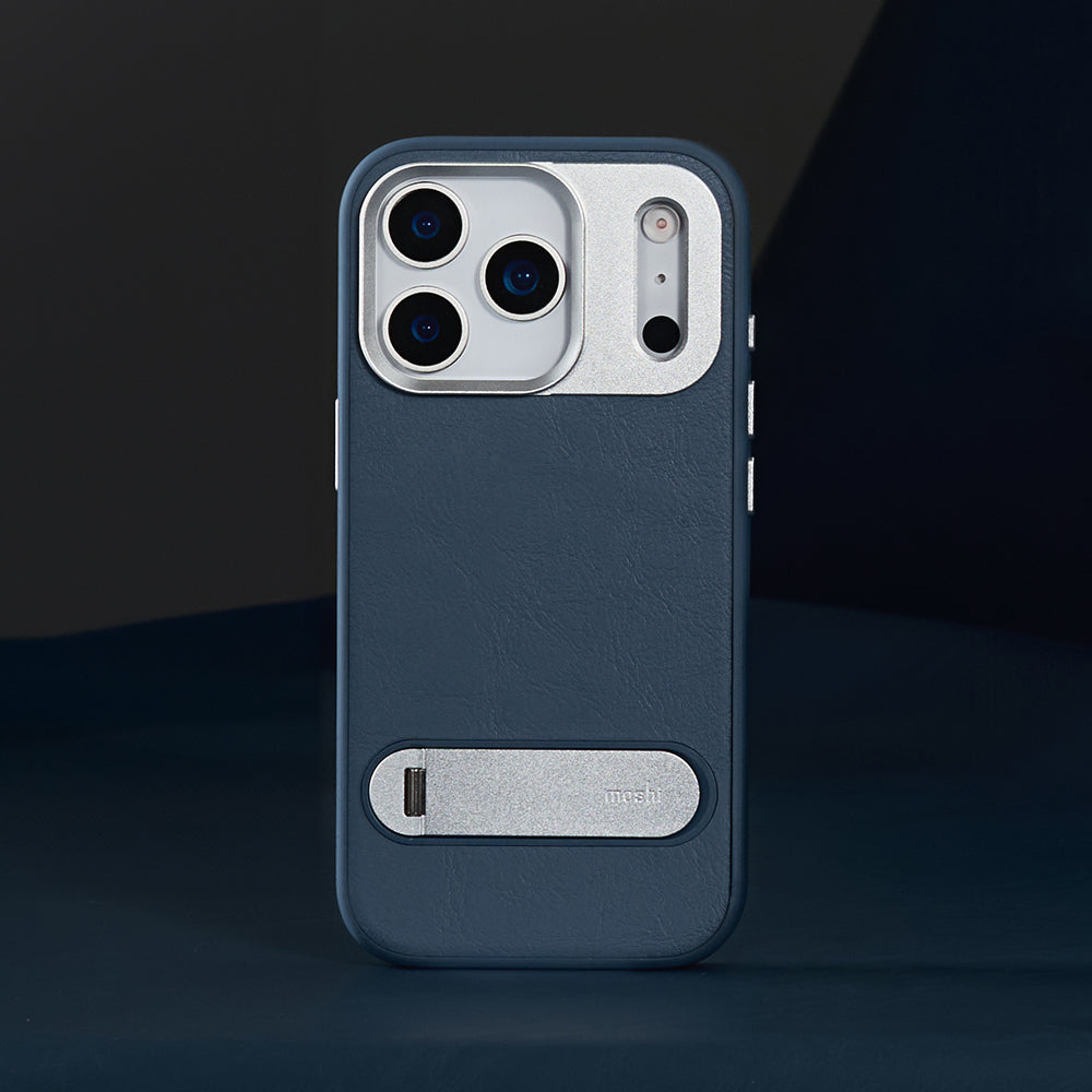 Moshi Cases Kameleon Kickstand Case coque iPhone 17 Pro brune MagSafe