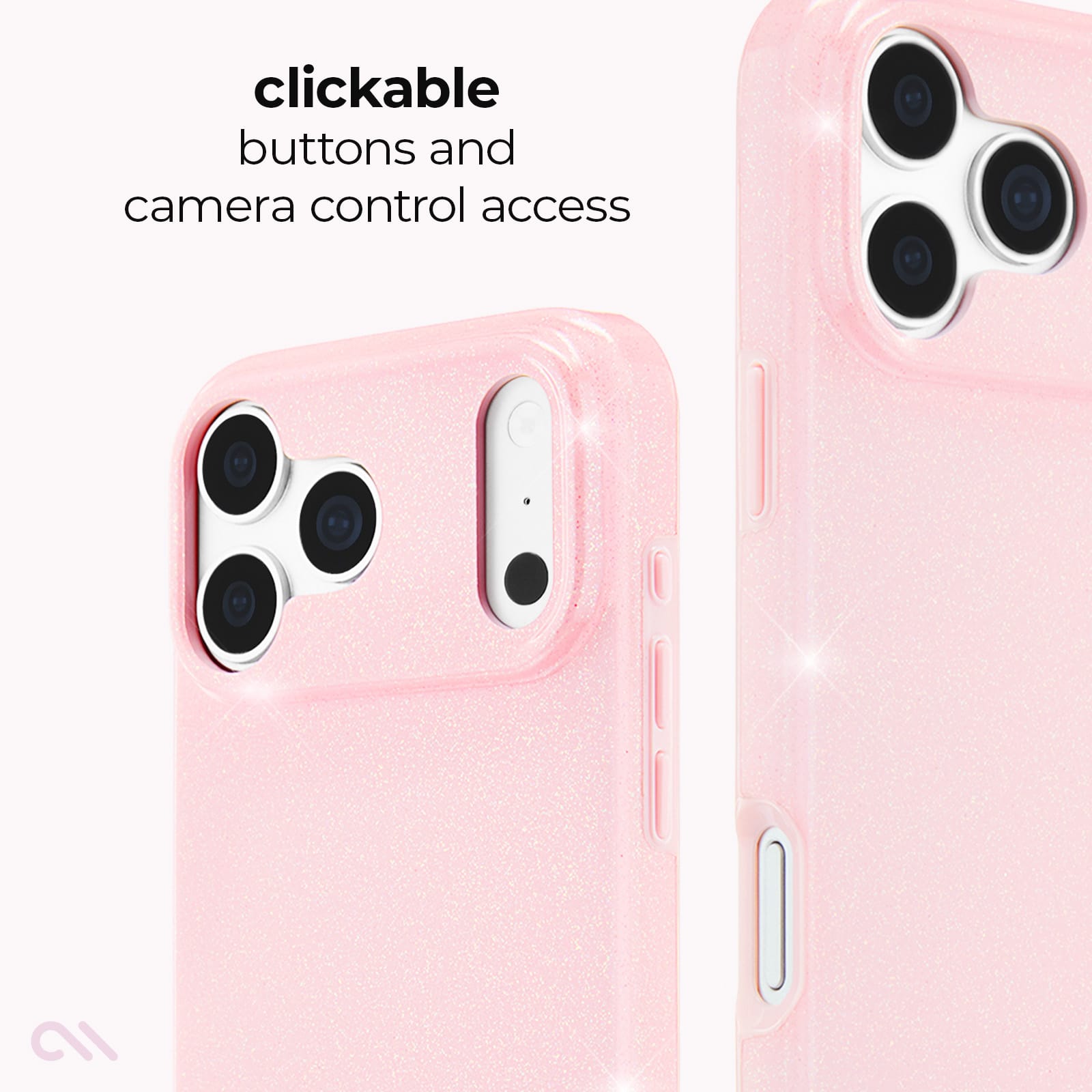 CASE-MATE Phone Cases iPhone 18 Pro coque Sheer Twinkle Silver