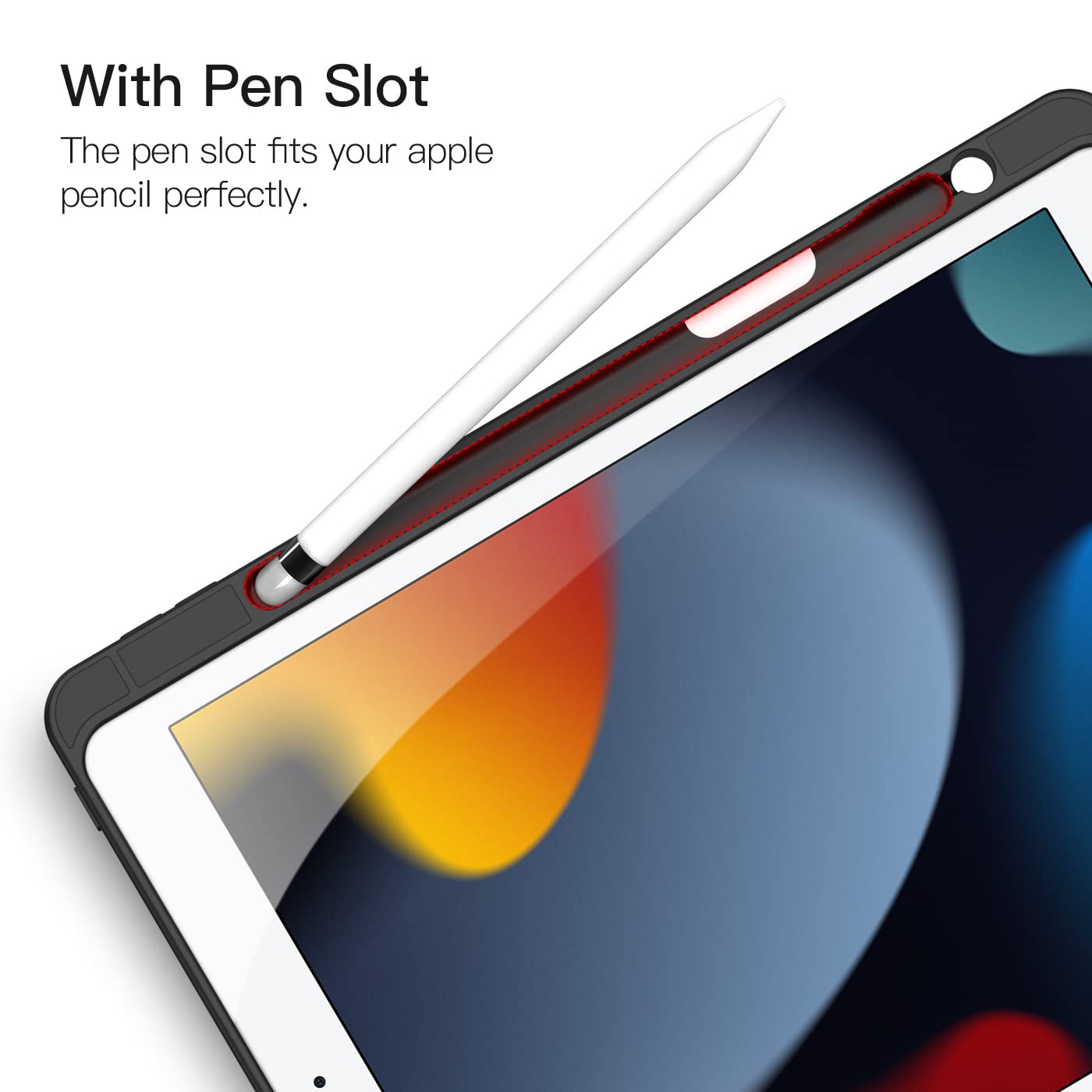 Dux Ducis Magi Series coque iPad 7e 8e 9e génération noire avec porte-crayon