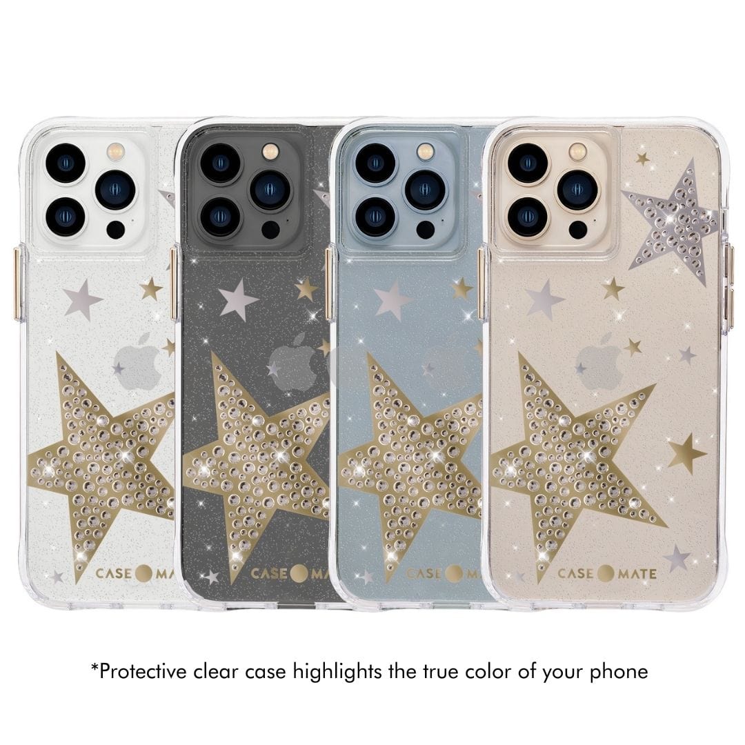 CASE-MATE Phone Cases Sheer Superstar coque iPhone 13 Pro étoiles recyclée