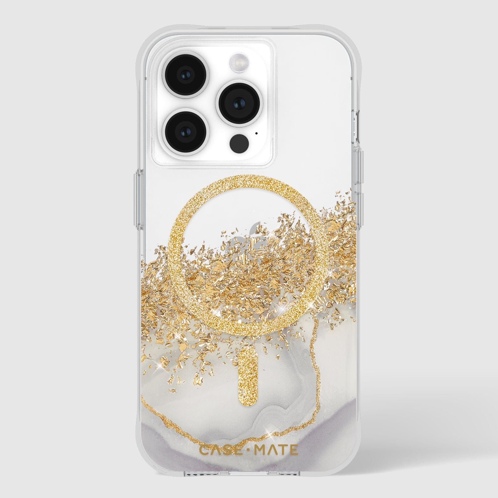 CASE-MATE Karat Marble MagSafe iPhone 15 Pro coque marbre doré
