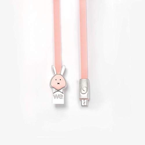 WE Cables Lapin câble micro USB plat 1 m rose